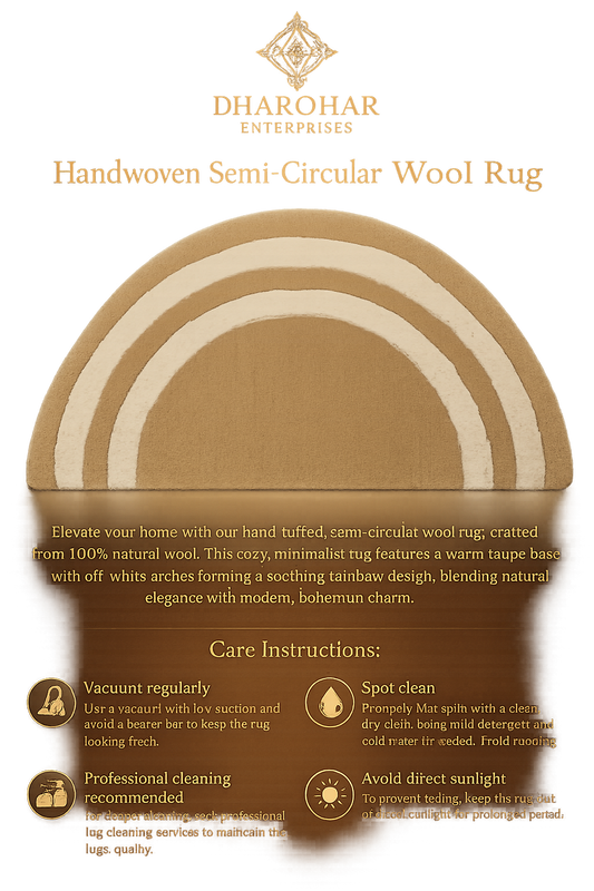 Handmade New Zealand Wool Doormat – Stylish Entry Rug