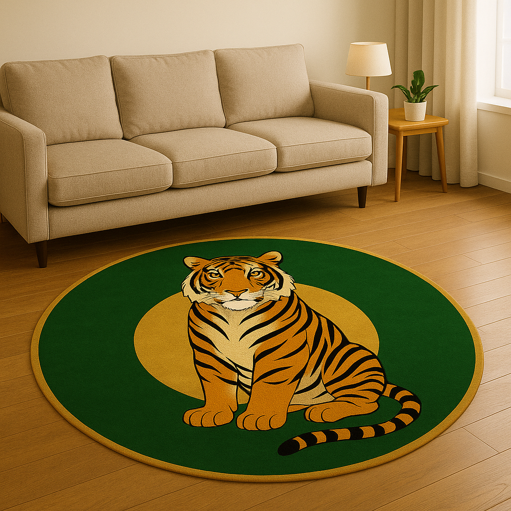 Regal Tiger Round Rug