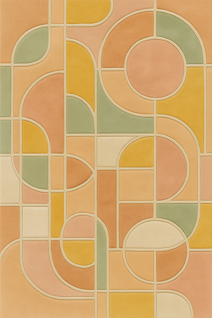 Sunrise Geometry Wool Rug