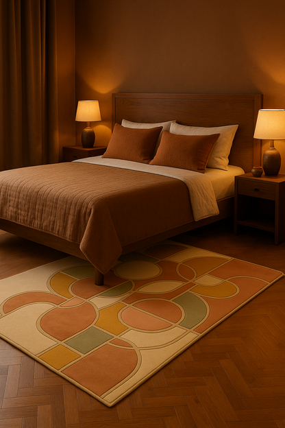 Sunrise Geometry Wool Rug