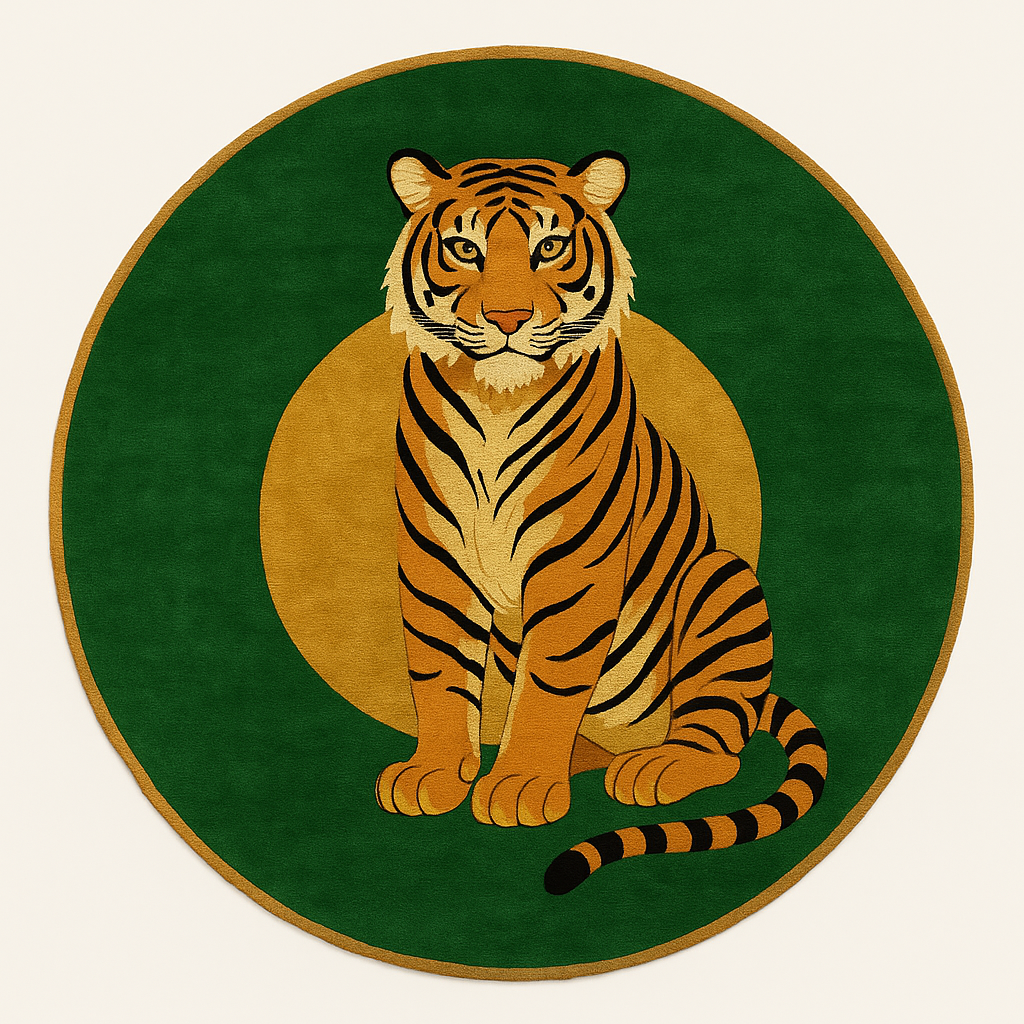 Regal Tiger Round Rug