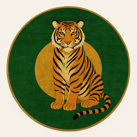 Regal Tiger Round Rug