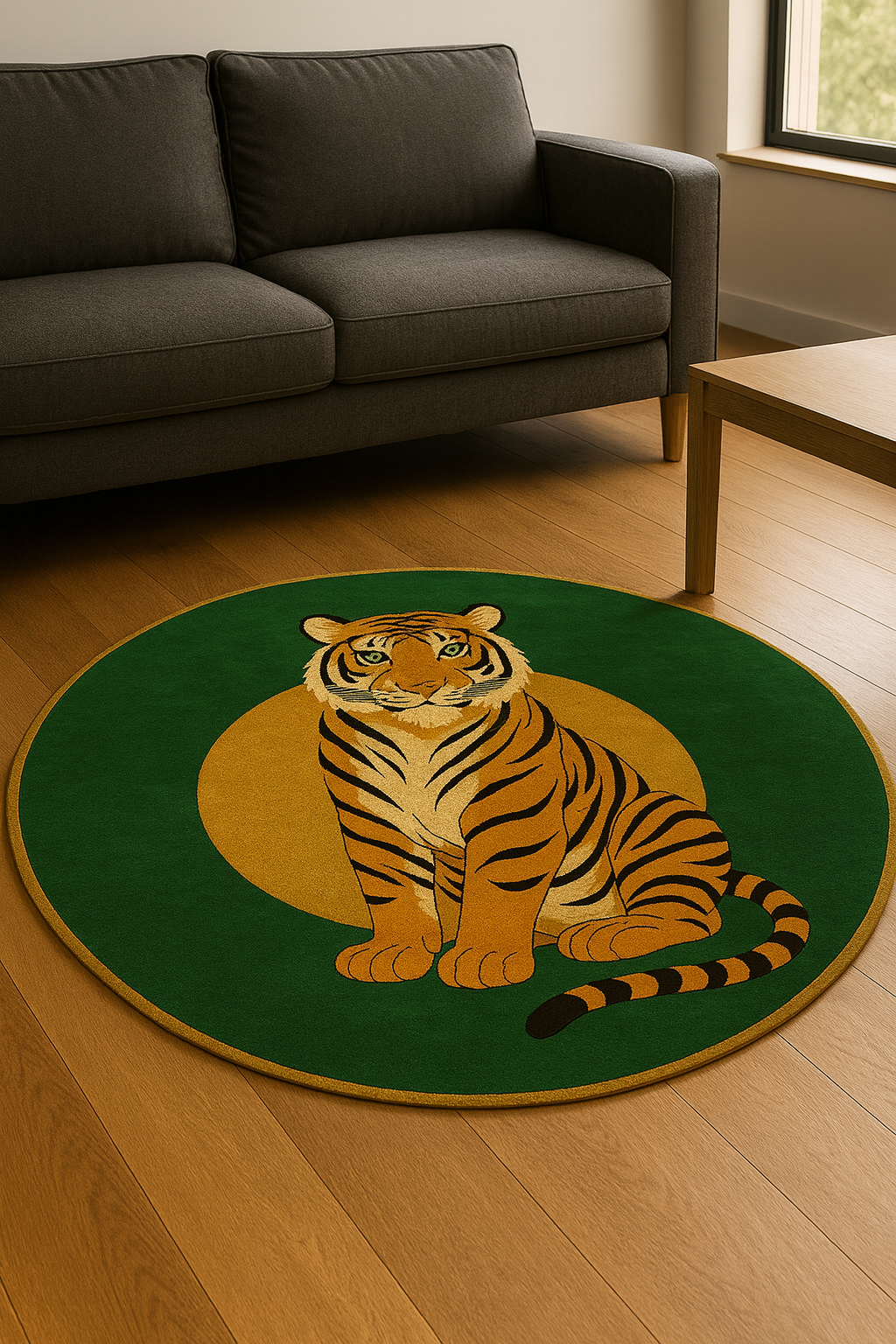 Regal Tiger Round Rug