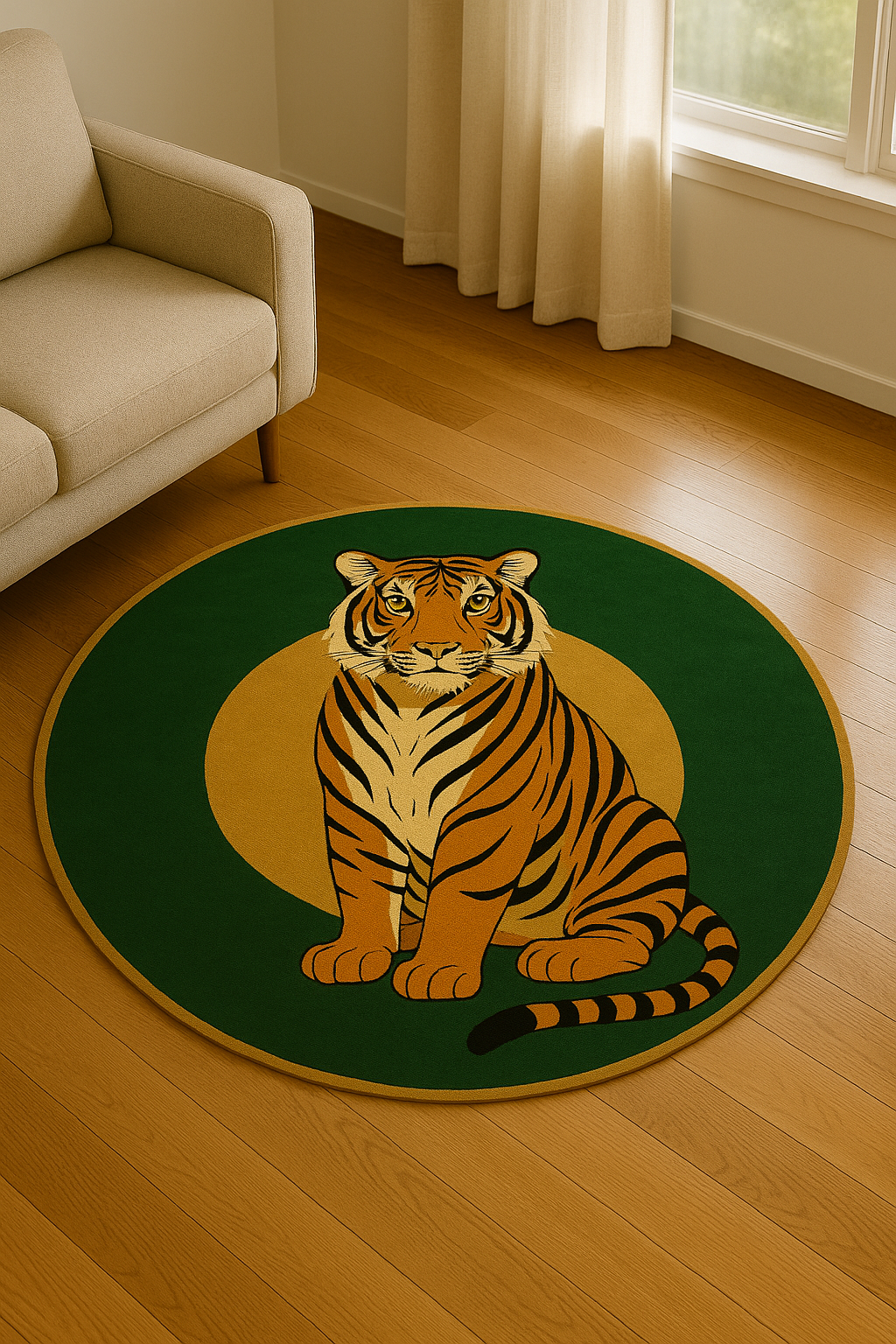 Regal Tiger Round Rug
