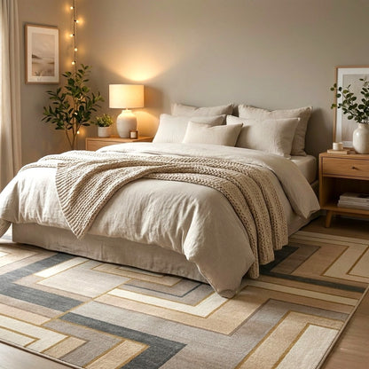 The Modern Interlock Geometry Wool Rug