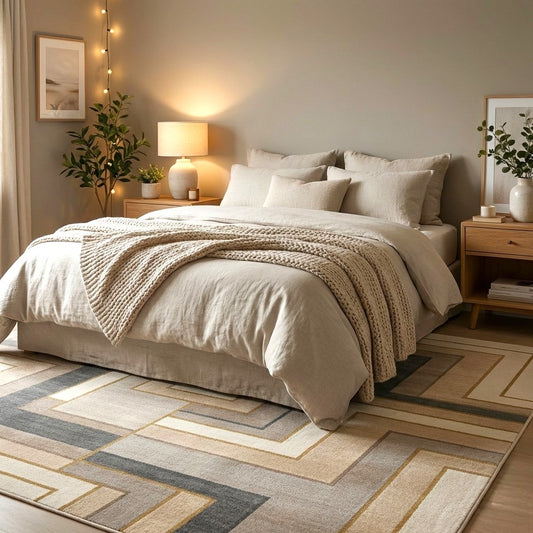 The Modern Interlock Geometry Wool Rug