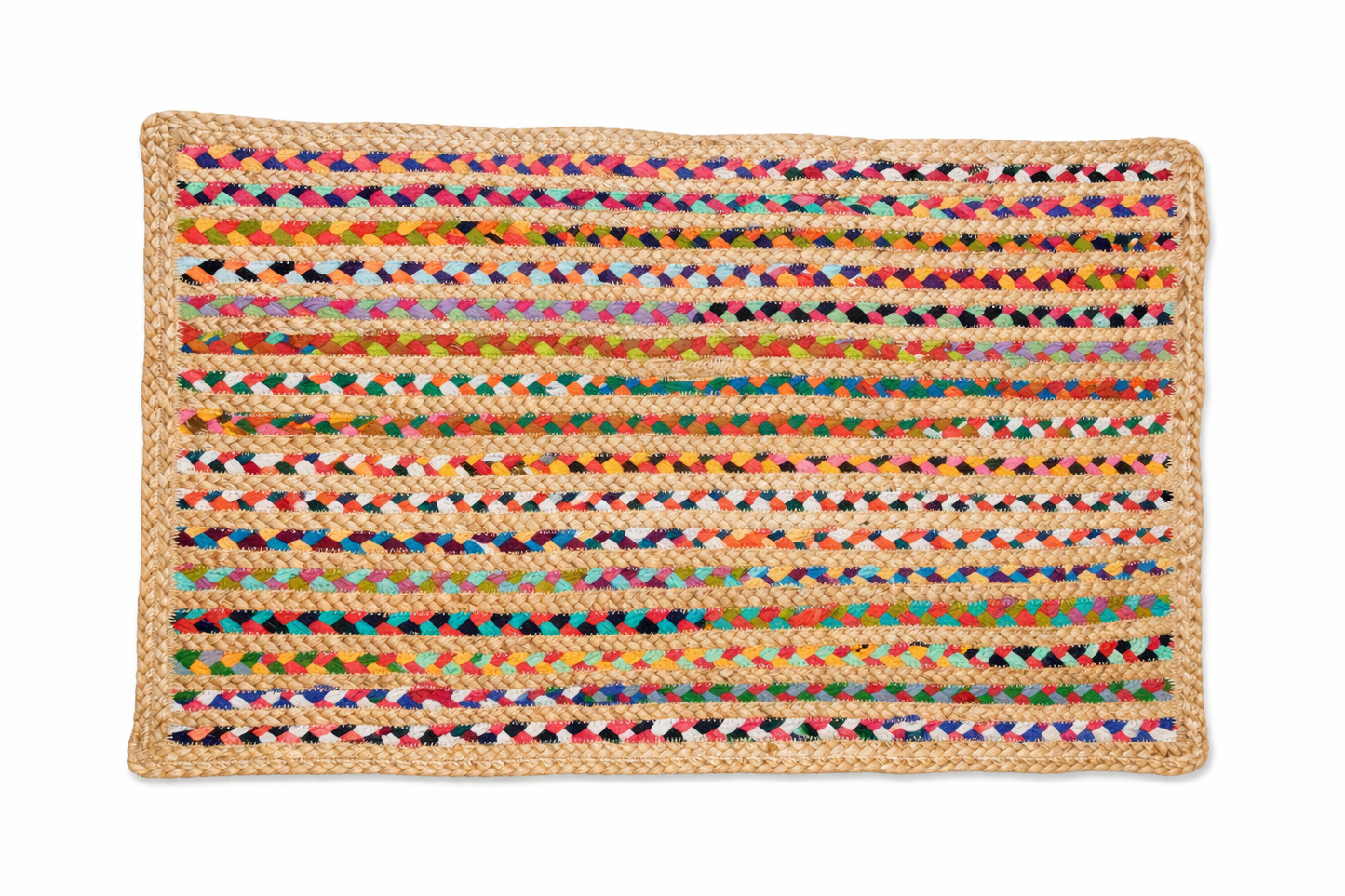 Handwoven Braided Area Rug (Vibrant Colors, Eco-Friendly)