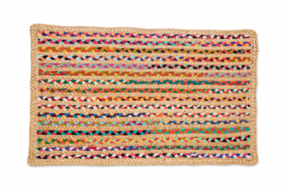 Handwoven Braided Area Rug (Vibrant Colors, Eco-Friendly)