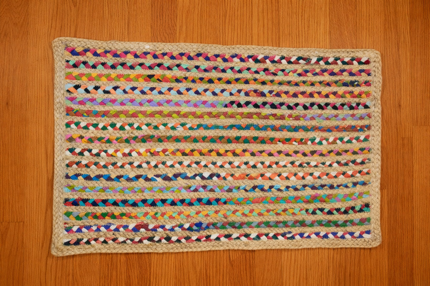 Handwoven Braided Area Rug (Vibrant Colors, Eco-Friendly)