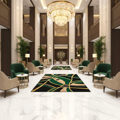 The Emerald Luxe Mosaic Wool Rug