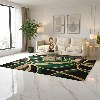 The Emerald Luxe Mosaic Wool Rug