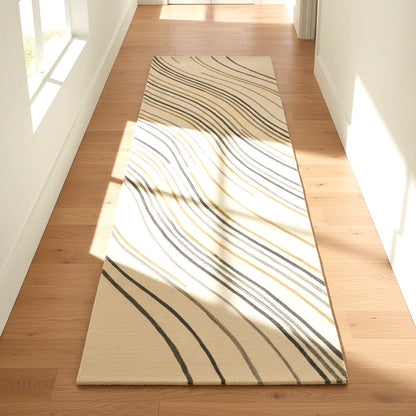 The Flowline Strata Wool Runner Rug
