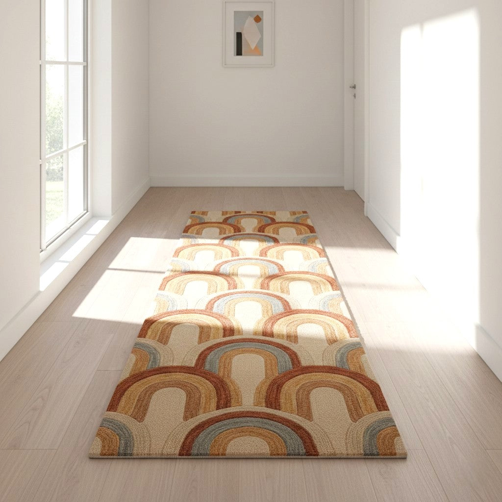 The Retro Arch Harmony Wool Runner Rug