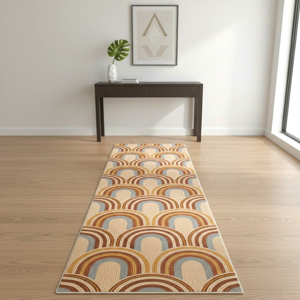 The Retro Arch Harmony Wool Runner Rug