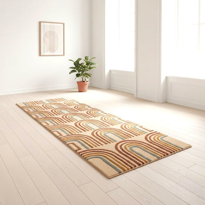 The Retro Arch Harmony Wool Runner Rug