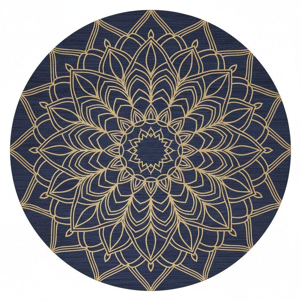 The Royal Mandala Luxe Round Wool Rug