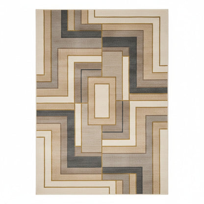 The Modern Interlock Geometry Wool Rug